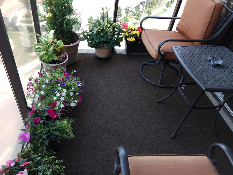 flowers on the balcony